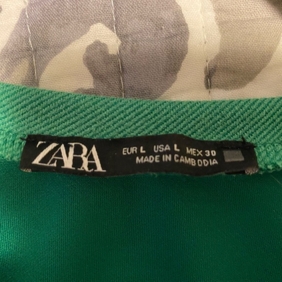 Zara Green Shift Dress - Picture 3 of 3